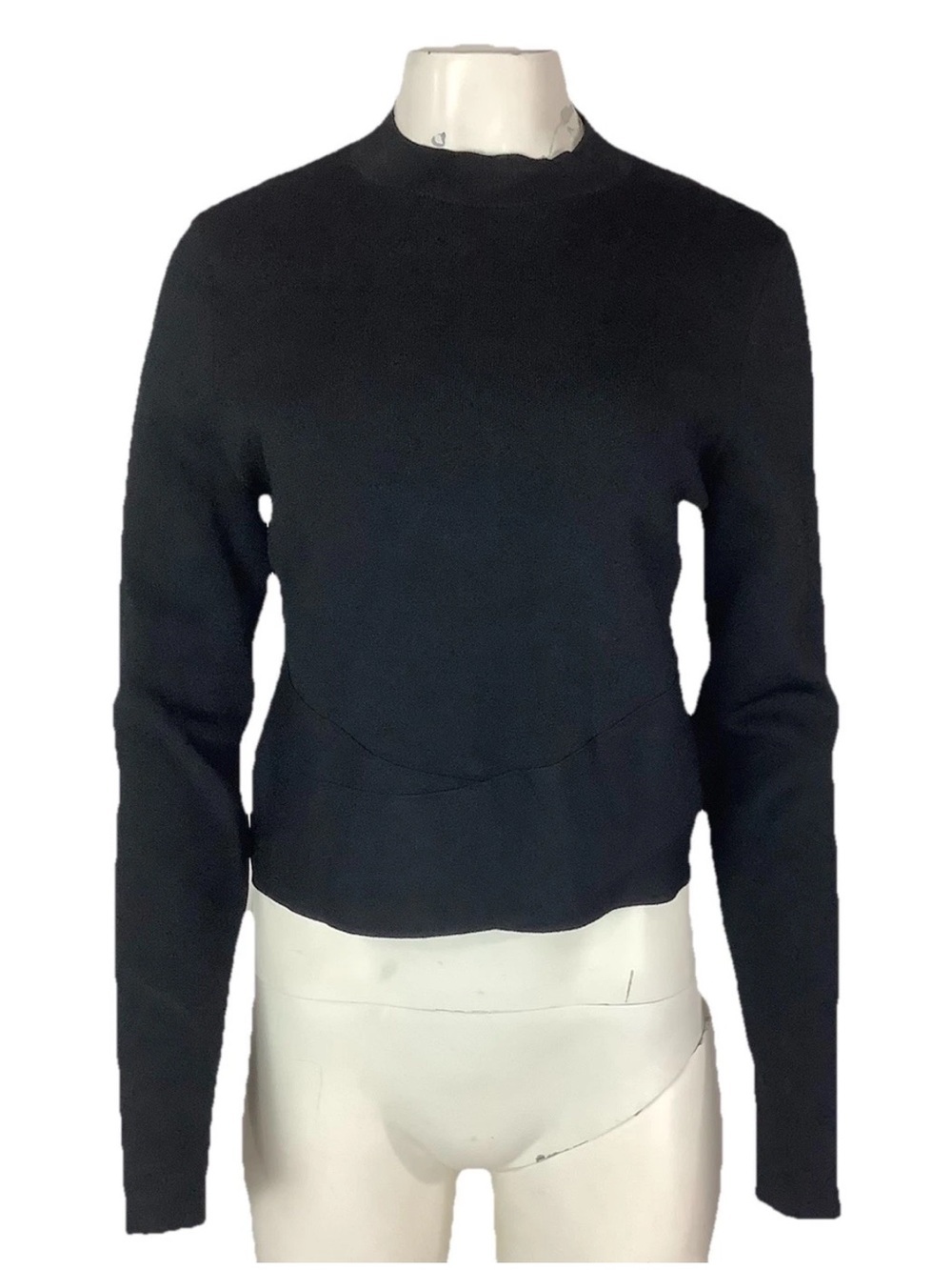 NWT Rachel Roy Sz XL Stretchy Open Crossback Avent Garde Look Sweater Black - Picture 2 of 6